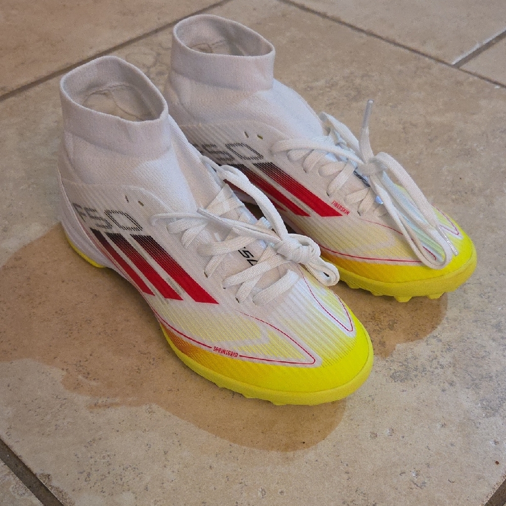 Kids Soccer Shoes with Red and Yellow Accents